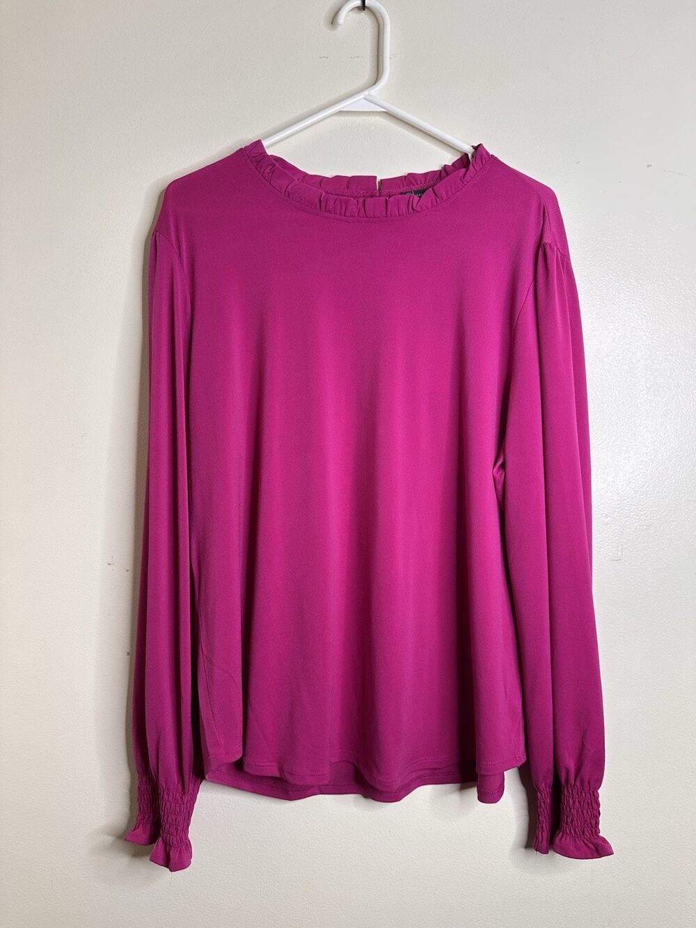 Adrianna Papel Size XL Pink Long Sleeve Blouse NEW Dress Up Or Down